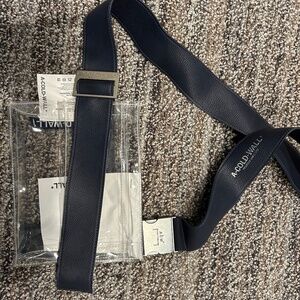 A Cold Wall leather strap see thru cross body bag